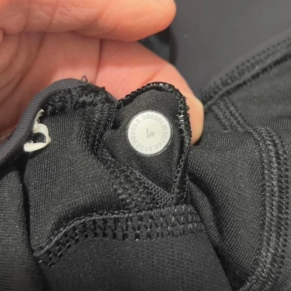 Lululemon Black Sports Bra Size 4 Tough‎ Train High Neck Orange Activewear